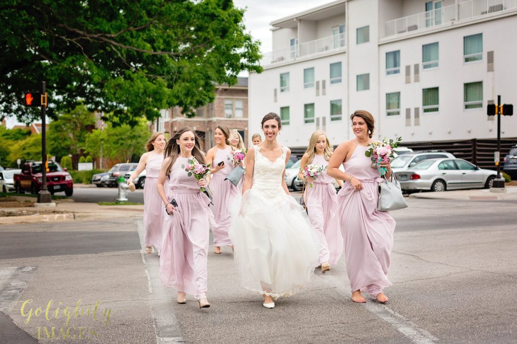Bridal party getting ready at Hotel Lumen
