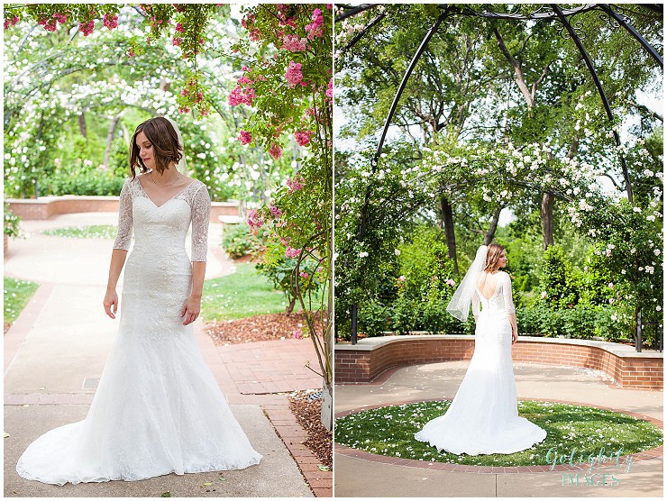 Dallas Arboretum bridal portraits photographed by Dallas wedding photographer Golightly Images