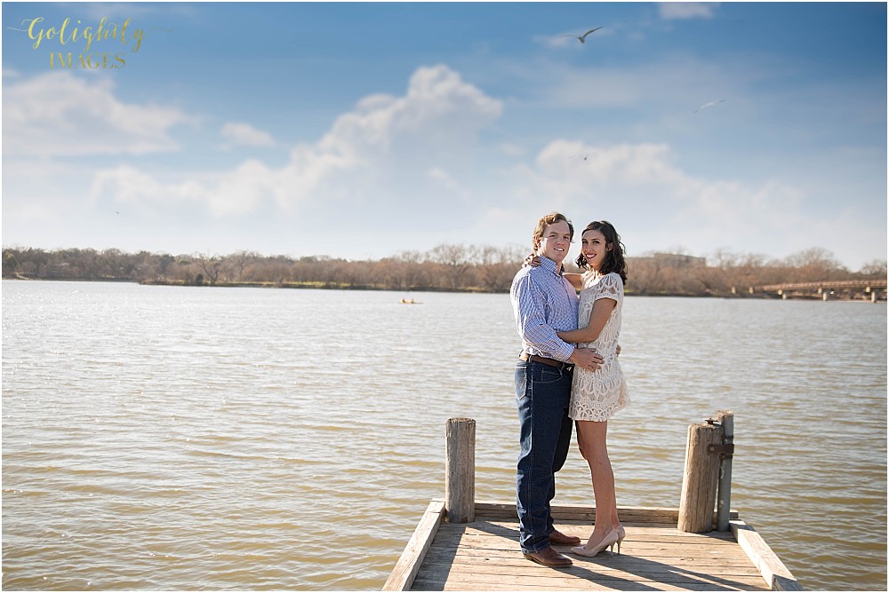 Engagements at White Rock Lake photographed by Dallas wedding photographer Golightly Images